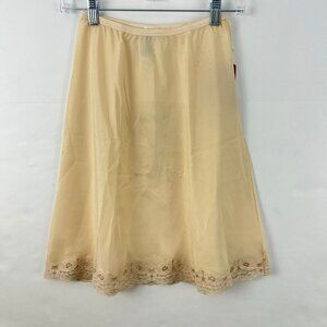 Vintage Cream Chemise with Lace Trim